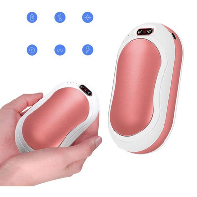 10000mAh φακός LED διπλής όψης Θέρμανση Mini Hand Warmer USB Mobile Power Bank Winter Electric Heater Υφασμάτινη τσάντα για το σπίτι