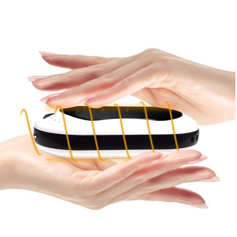 10000mAh LED фенерче Двустранно отопление Мини нагревател за ръце USB Mobile Power Bank Зимен електрически нагревател Платнена чанта за дома