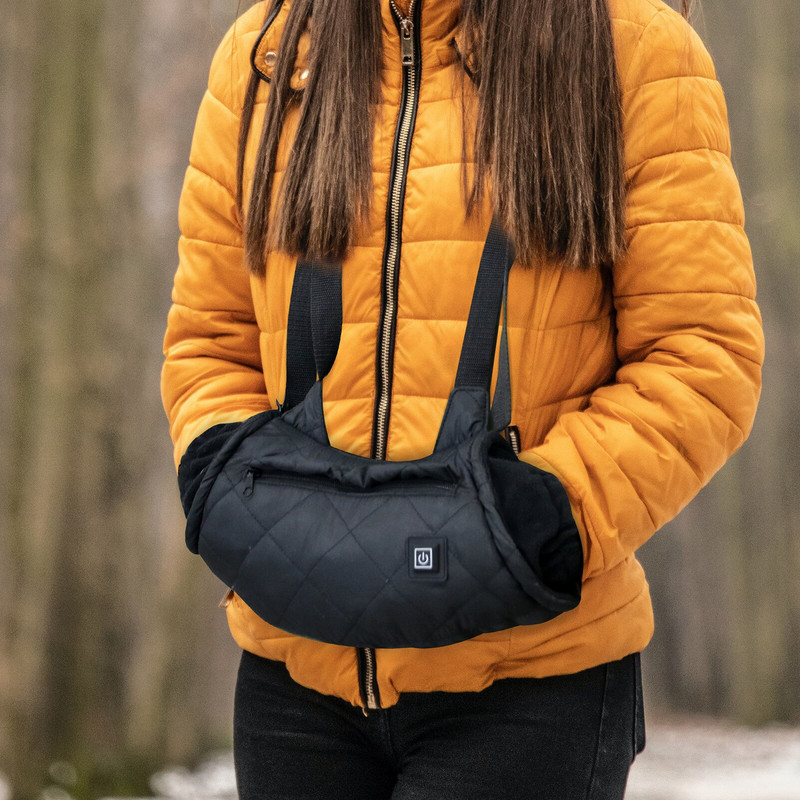 Чантичка за затопляне на ръце Чанта за затопляне на ръце със скриващ се бутон за превключване Топлинен пакет Нагрята чанта за ръце за зимен туризъм, къмпинг, голф, горещо