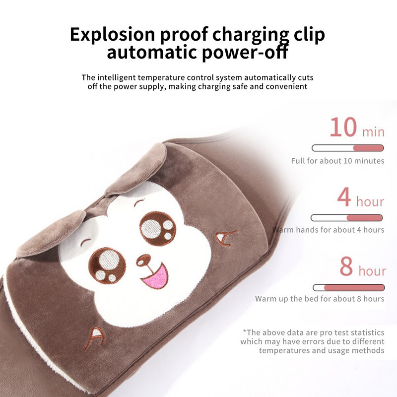 Зимна печка Нагреватели за ръце Колан за бутилка вода Нагревател за ръце Сладко животно Бутилка за гореща вода Чанта за колан Капак за гореща вода Нагревател за бутилка