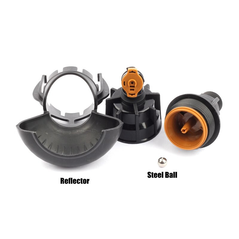 10 бр. R: 9 ~ 10 m s 1/2`` резба Пръскачки за напояване на градински тревни площи Задвижване със стоманена топка Въртяща се на 360 градуса пръскачка Дюзи за поливане