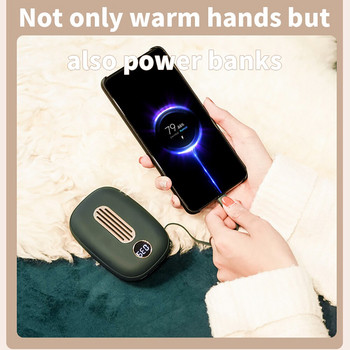 Hand Warmer Charging Treasure Mini 2 in 1 ​Usb Rechargeable Mobile Power Digital Display Δώρο Ετήσιας Συνάντησης Εταιρείας για ζεστό μωρό