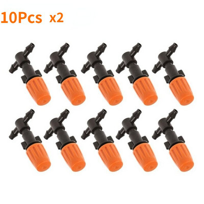 10/20Pcs Μικροστάγδην άρδευση Ακροφύσια ομίχλης Κήπος Ρυθμιζόμενο πότισμα Ψεκαστήρας ομίχλης Ατμοποιητικός ψεκαστήρας