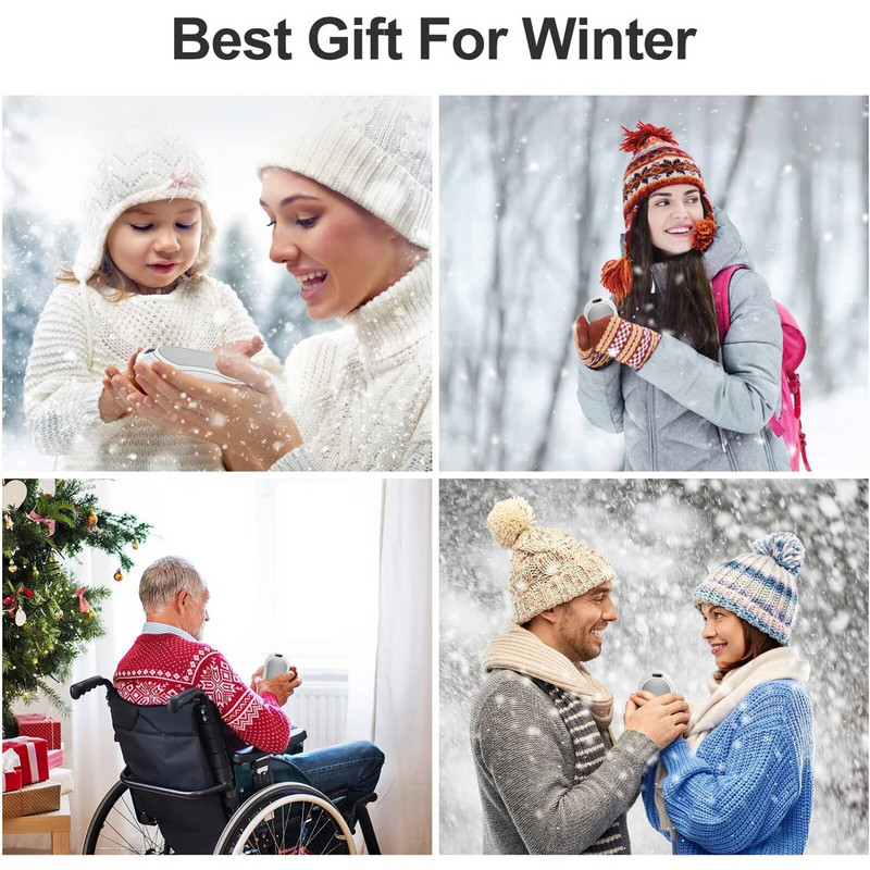 10000mah Power Bank Електрическа нагревател за ръце USB акумулаторна зимна двустранно отопление Мини дълготрайна джобна Power Bank Handwar