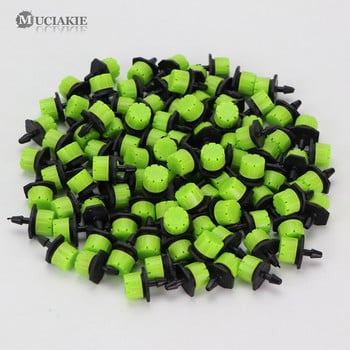 MUCIAKIE 30-1000PCS Apple-green Регулируеми капкообразуватели с 8 дупки Градински микро излъчвател Мини напоителни дюзи Оранжерия Поливане на двор