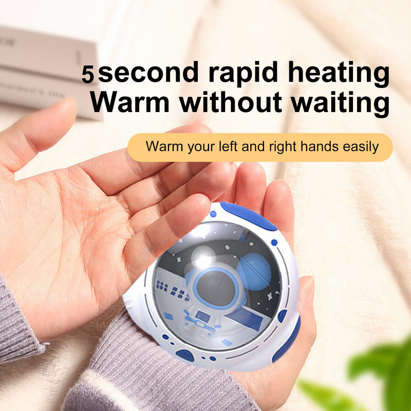 3600 Mah astronautski grijač za ruke s 3 zupčanika, slatki mini grijač za ruke, USB punjivi stroj za grijanje ruku za zimu na otvorenom 35 ℃ ~ 55 ℃