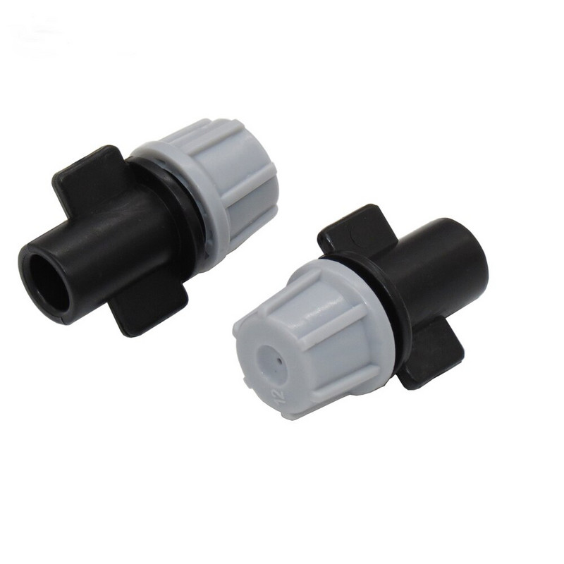 20PCS Регулируем градински капково напояване Дюзи за замъгляване Капково напояване Пръскачка Разпръскваща пръскачка с конектор за тройник