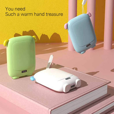 Νέο Usb Hand Warming Charging Treasure Mini Warm Baby Electric Heater Μπουκάλι ζεστού νερού 6000mah Επαναφορτιζόμενο δώρο για κορίτσια J99