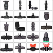 8/11 mm līdz 4/7 mm šļūtene 3/8 collu līdz 1/4 collu dzeloņstieņa bloķēšanas tēja taisna elkoņa gala kontaktdakšas savienotājs Pievienojiet 8/11 mm 4/7 mm šļūteni dārzam