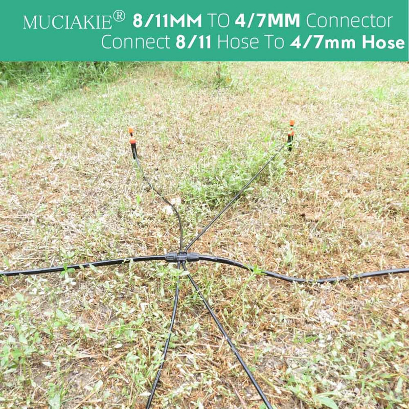 8/11 мм до 4/7 мм маркуч 3/8" до 1/4" шип бодлива ключалка тройник прав коляно краен тапи Конектор Свържете 8/11 мм 4/7 мм маркуч градина