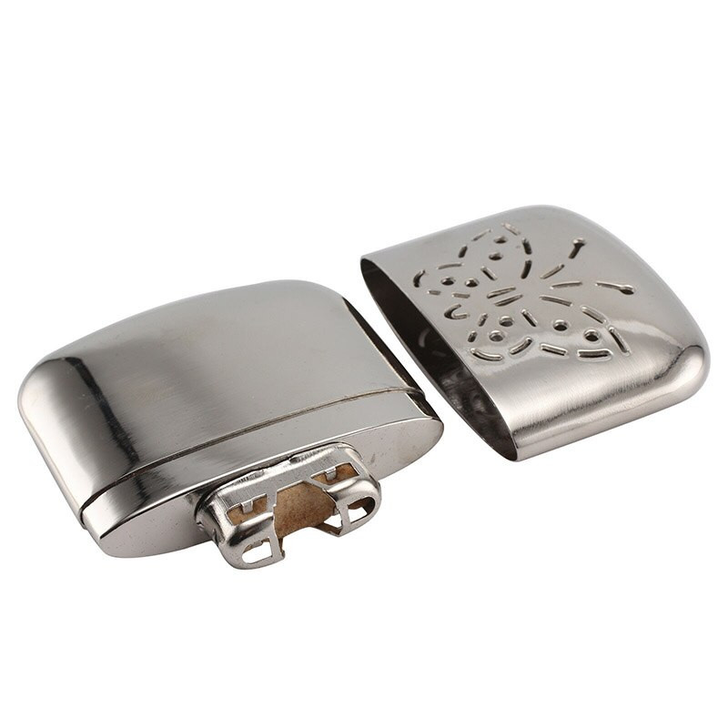 Метален нагревател за ръце, бензин, джоб за многократна употреба, преносим за ски, зимен къмпинг, на открито, бензин, джоб за многократна употреба, преносим