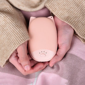 2 vienā mazs roku sildītājs DC 5V 2A 3000mAh pārnēsājams kabatas ziemas sildītājs USB uzlāde Cat Claw Mobile Power Bank roku sildītājs