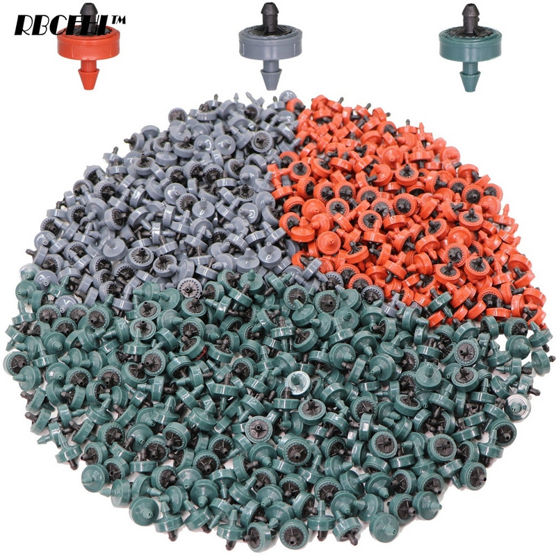 200PCS 2L 4L 8L/H Капкомер за компенсиране на налягането Agricultura Напояване Емитер Градински капков за 1/4` PE маркуч Поливане на оранжерии