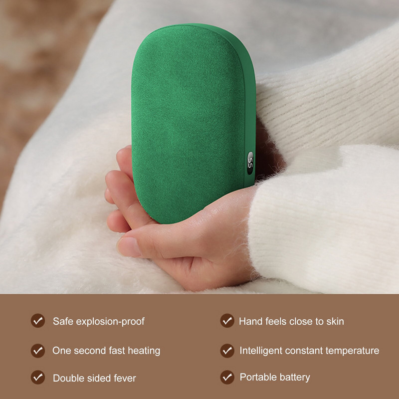Зимен издръжлив, полезен нагревател от алуминиева сплав, джобен нагревател за батерии, преносим USB нагревател за ръце, сладък за мобилна мощност, нагревател за ръце
