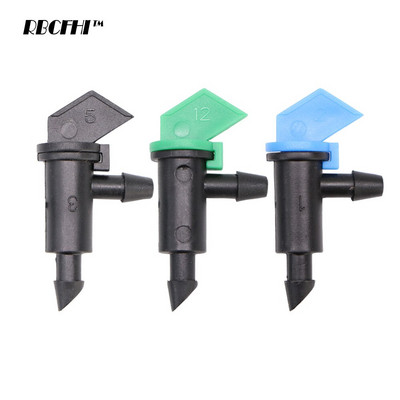 RBCFHI 20PCS 4L 8L 16L Flag Dripper Garden Sprinkler Agriculture Πότισμα Συσκευή άρδευσης με ράβδο 4mm