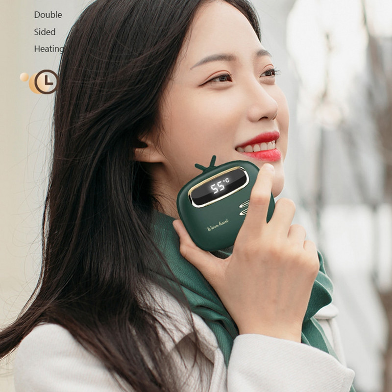 Зимни мини преносими USB нагреватели за ръце Мобилна захранваща банка Акумулаторен нагревател за ръце Джоб за цифров дисплей Сладък нагревател за ръце Подарък за дете