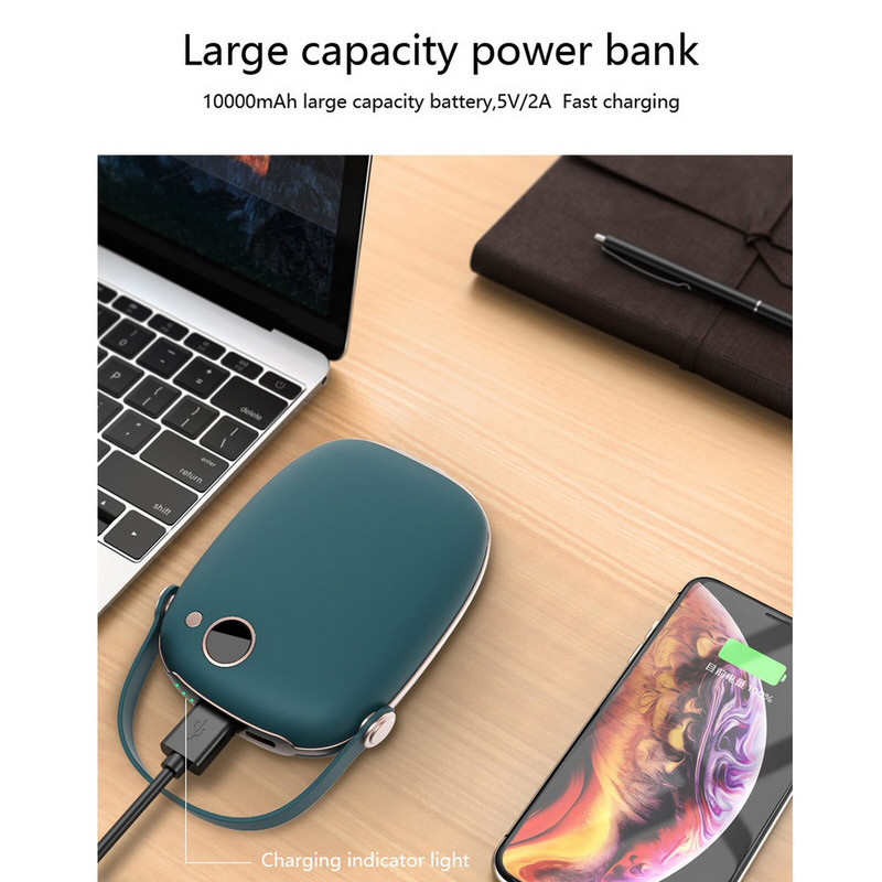 Мини електрически нагревател за ръце USB акумулаторен зимен нагревател Домакински уред за пътуване на открито Удобен инструмент за затопляне със светлини 2 цвята