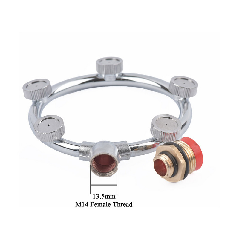 Ρυθμιζόμενος μεταλλικός δακτύλιος 3~5 κεφαλών Αξεσουάρ ψεκαστήρα ψεκασμού 3~5 κεφαλών Ράβδος σωλήνας πλύσης Ακροφύσιο ψεκασμού ποτίσματος