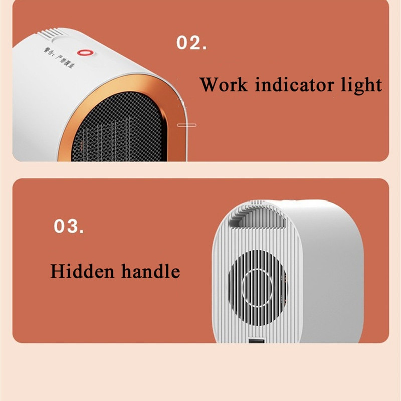 Φορητό ηλεκτρικό θερμαντήρα 1200W Κεραμικό PTC Επιτραπέζιο θερμαντήρα 3S Γρήγορη θέρμανση Οικιακό καλοριφέρ Απομακρυσμένο θερμαντικό μηχάνημα για το σπίτι