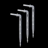 4 mm izliekts bultiņas pilinātājs 4/7 mm šļūtenes interfeiss bultiņas pilinātājs dārza saimniecība lauksaimniecība mikro pilināmā apūdeņošanas smidzinātājs 300 gab.