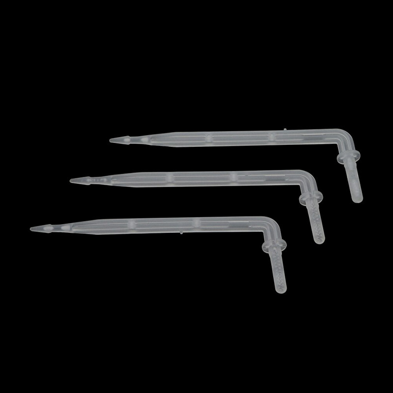 4 мм извита стрелка за капкообразуване 4/7 мм маркуч интерфейс стрелка капкообразувател градинска ферма селско стопанство микро капково напояване спринклер 300 бр.