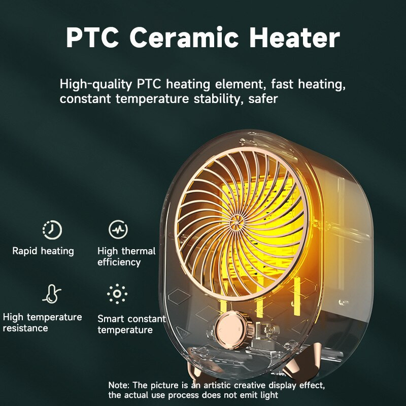 Φορητός επιτραπέζιος θερμαντήρας Έξυπνος ανεμιστήρας Κοιτώνας Θερμαντήρας σπιτιού Θερμοσίφωνας γραφείου Μικρός θερμαντήρας χώρου για χειμωνιάτικους θερμαντήρες χεριών και ποδιών