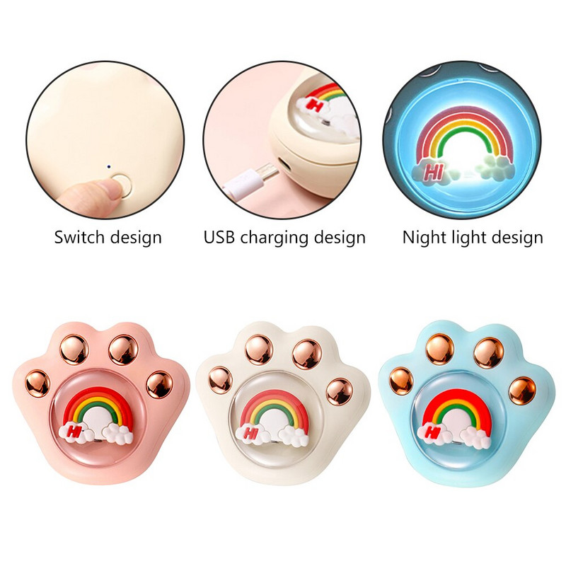 Преносим мини електрически нагревател за ръце Сладък нагревател за ръце във формата на котешки нокът USB акумулаторен джобен електрически нагревател за ръце Зимен нагревател