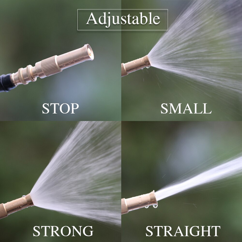 Ορειχάλκινο ρυθμιζόμενο πιστόλι ψεκασμού Ακροφύσιο καταιονισμού κήπου άρδευσης πλύσιμο αυτοκινήτου Οικιακός καθαρισμός Ψεκαστήρας Πότισμα φυτών γκαζόν Λουλούδια
