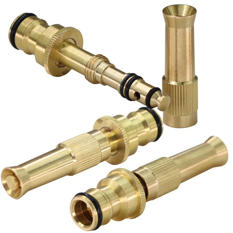 Ορειχάλκινο ρυθμιζόμενο πιστόλι ψεκασμού Ακροφύσιο καταιονισμού κήπου άρδευσης πλύσιμο αυτοκινήτου Οικιακός καθαρισμός Ψεκαστήρας Πότισμα φυτών γκαζόν Λουλούδια