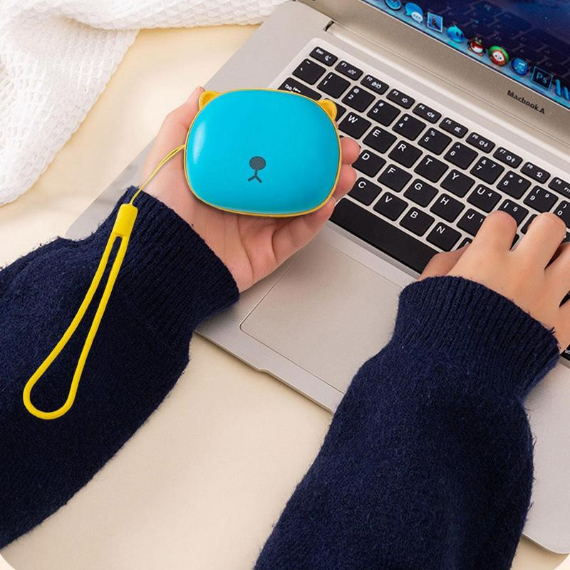 Μίνι μπαταρίες Θερμοκρασία χεριών USB Επαναφορτιζόμενη Θέρμανση τσέπης 5000mAh Cute Bear Shape Συστοιχία 2 σε 1 Θερμαντήρας USB για το χειμώνα
