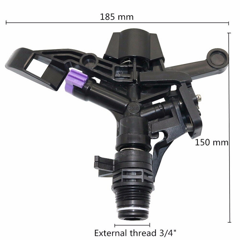 Ρυθμιζόμενος περιστρεφόμενος ψεκαστήρας κήπου 3/4" με ψεκαστήρα αρσενικού νήματος Agriculture Irrigation Ακροφύσιο ομίχλης ποτίσματος 1 τμχ