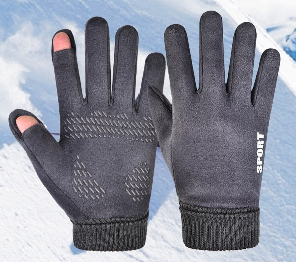 Ανδρικά χειμωνιάτικα γάντια από eco suede