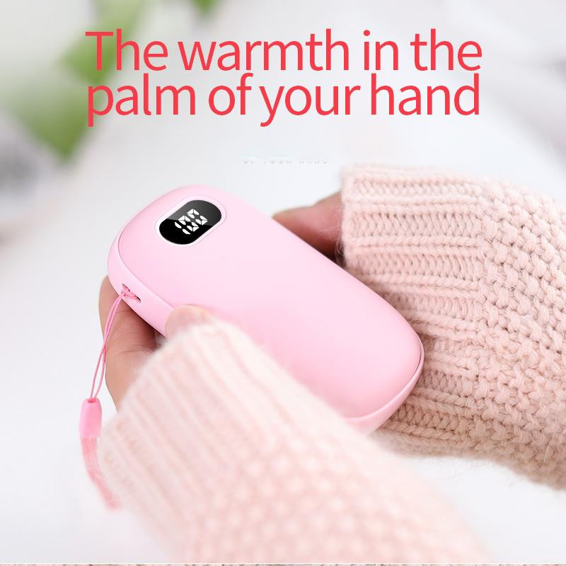 Преносим бързо загряващ джобен мини мобилен захранващ акумулаторен нагревател за ръце 2 в 1 USB акумулаторен дълъг живот двойки празнични подаръци