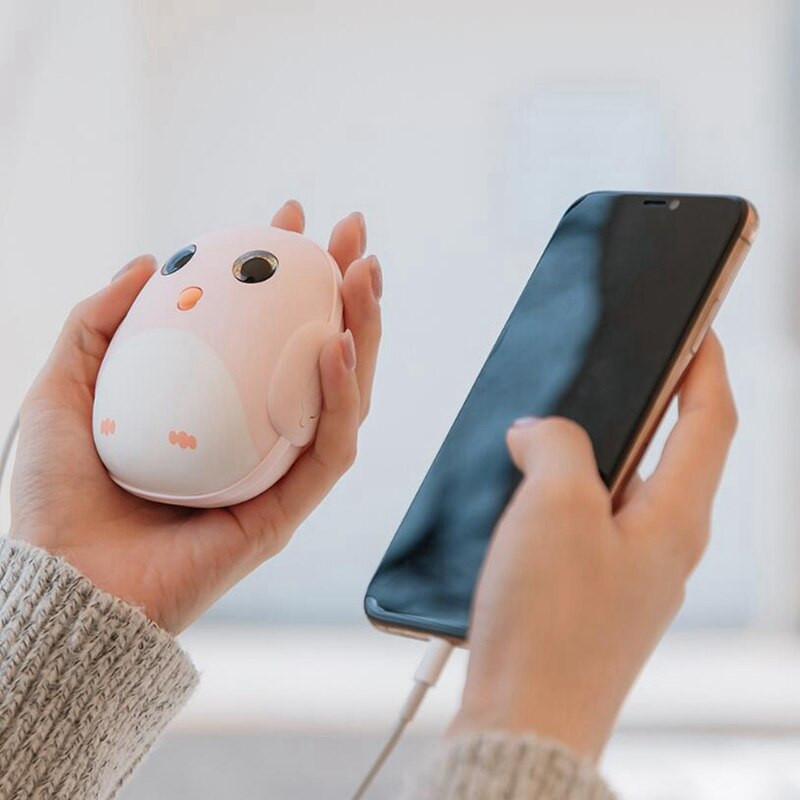 Сладка 2 в 1 Powerbank преносима нагревател за ръце Момиче Power Bank USB акумулаторен електрически нагревател за ръце