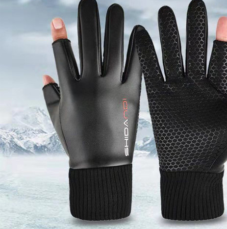 Мъжки ръкавици от еко кожа- с надпис