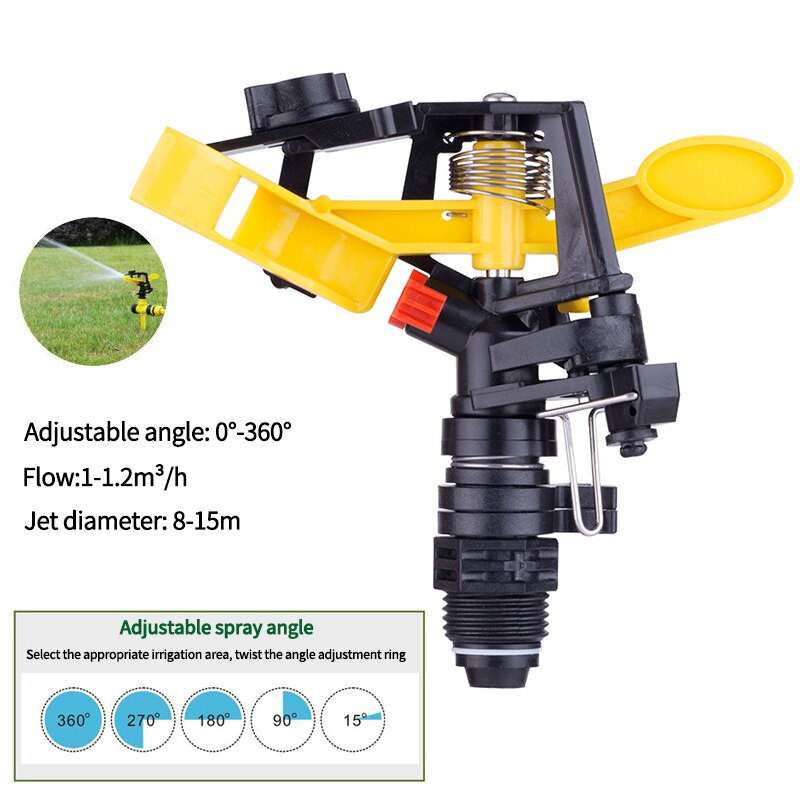 Περιστρεφόμενοι ψεκαστήρες 360 μοιρών 1/2" 3/4" 3/4" Περιστρεφόμενοι ψεκαστήρες ψεκαστήρων με νήματα Ακροφύσια Εργαλεία άρδευσης γκαζόν κήπου Γεωργία
