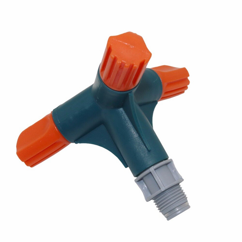 Κήπος 1/2" Περιστροφικός ψεκαστήρας τριών βραχιόνων αρσενικού νήματος Πότισμα 360 μοιρών Αυτόματη άρδευση με καταιονισμό 1 τεμ.