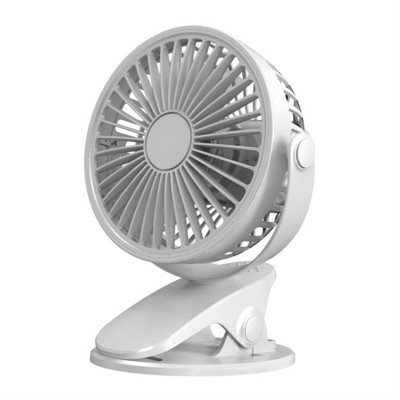 Pārnēsājams USB uzlādējams galda ventilators, piespraužams mini rakstāmgalda ventilators, 360 grādu rotācija, regulējams piespraužams ventilators studentu kopmītnē