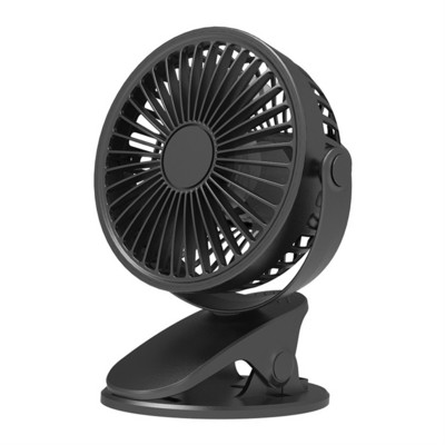 Pārnēsājams USB uzlādējams galda ventilators, piespraužams mini rakstāmgalda ventilators, 360 grādu rotācija, regulējams piespraužams ventilators studentu kopmītnē