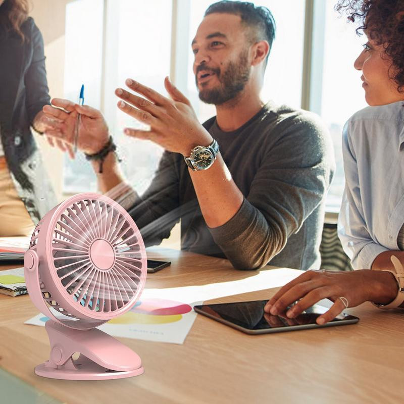 Преносим USB акумулаторен настолен вентилатор Тип мини настолен вентилатор Завъртане на 360 градуса Регулируем вентилатор с щипка за студентско общежитие
