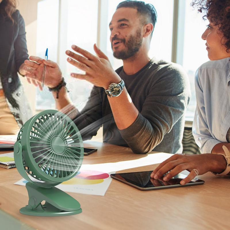Преносим USB акумулаторен настолен вентилатор Тип мини настолен вентилатор Завъртане на 360 градуса Регулируем вентилатор с щипка за студентско общежитие