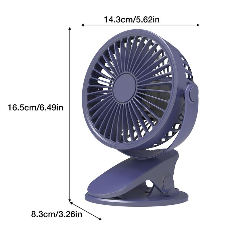 Преносим USB акумулаторен настолен вентилатор Тип мини настолен вентилатор Завъртане на 360 градуса Регулируем вентилатор с щипка за студентско общежитие