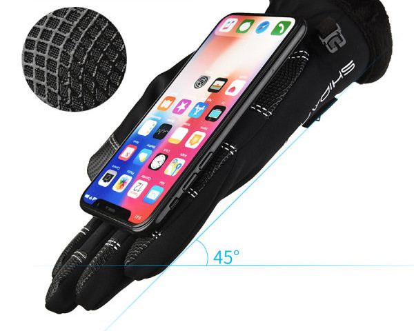 Ανδρικά χειμωνιάτικα αδιάβροχα γάντια με φερμουάρ και ζεστή φόδρα