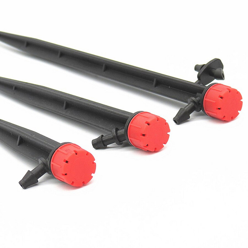 MUCIAKIE 13/18/27cm Micro Bubbler Drip Irrigation Adjustable Emitters Stake Water Dripper Πότισμα γεωργικών εκτάσεων Χρήση λάστιχου 4/7 mm