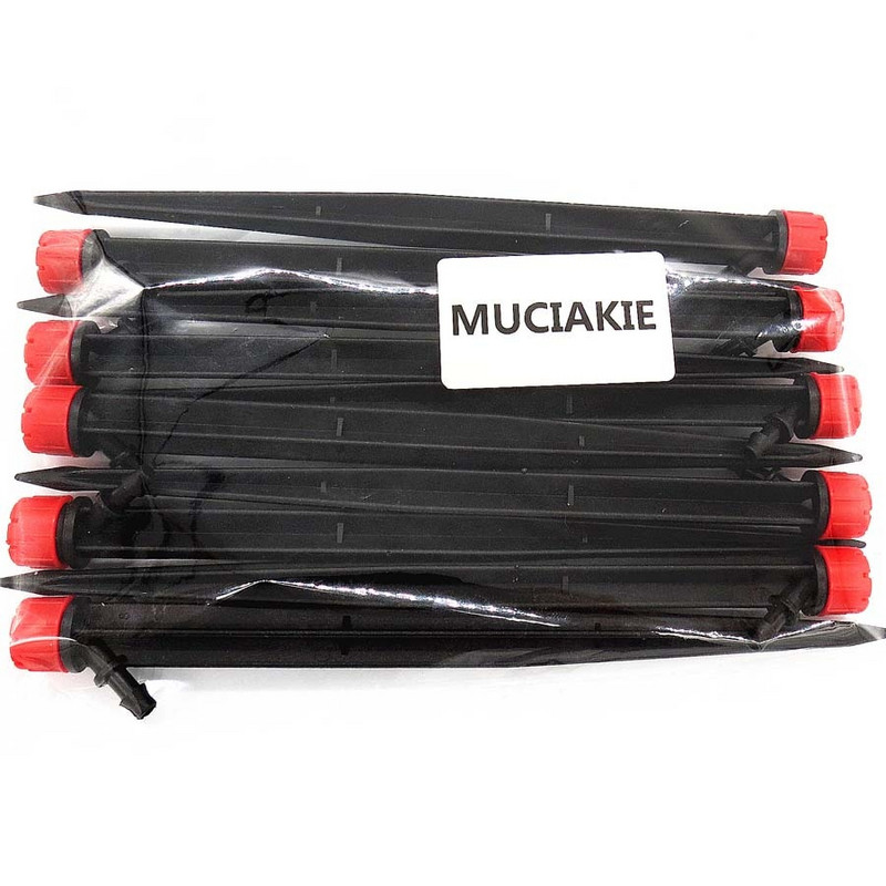 MUCIAKIE 13/18/27cm Micro Bubbler Drip Irrigation Adjustable Emitters Stake Water Dripper Πότισμα γεωργικών εκτάσεων Χρήση λάστιχου 4/7 mm