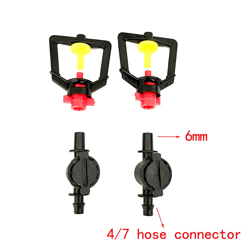Σετ άρδευσης Θερμοκηπίου Κρεμαστό ψεκαστήρα Βύσμα άρδευσης άρδευσης με βάρος Συσκευή αντιστάθμισης περιστροφής 360 μοιρών IT031