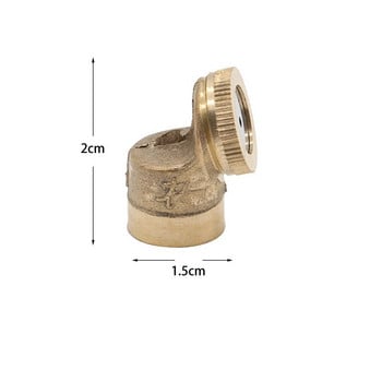 2 τμχ/παρτίδα Ψεκαστήρας 1/4 ιντσών Ακροφύσια ομίχλης κεφαλής ψεκασμού νερού από ανοξείδωτο ατσάλι ορείχαλκος καταιονιστής κήπου Ρυθμιζόμενο εξάρτημα άρδευσης
