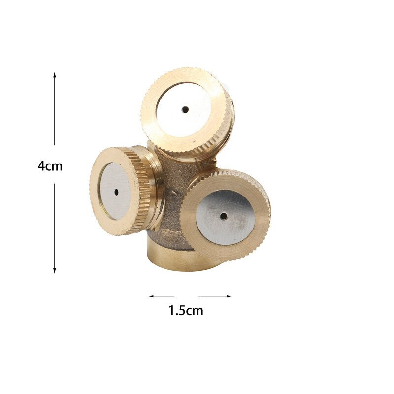 2 τμχ/παρτίδα Ψεκαστήρας 1/4 ιντσών Ακροφύσια ομίχλης κεφαλής ψεκασμού νερού από ανοξείδωτο ατσάλι ορείχαλκος καταιονιστής κήπου Ρυθμιζόμενο εξάρτημα άρδευσης