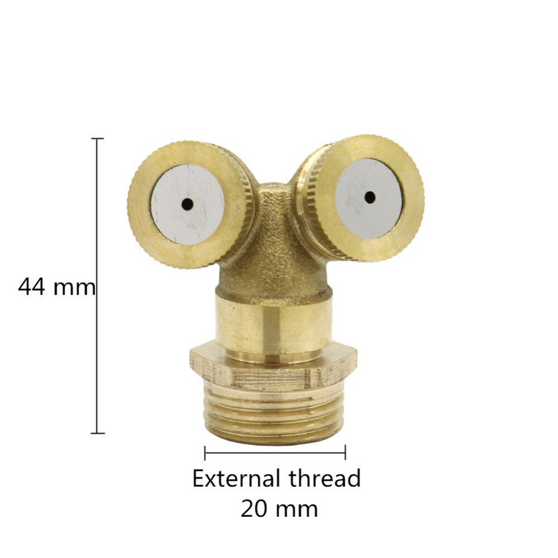 Ρυθμιζόμενο ακροφύσιο ομίχλης ψεκασμού ορείχαλκου με αρσενικό νήμα 1/2 ίντσας γεωργικός ψεκασμός φυτοφαρμάκων Fogger Irrigation 1 τεμ.