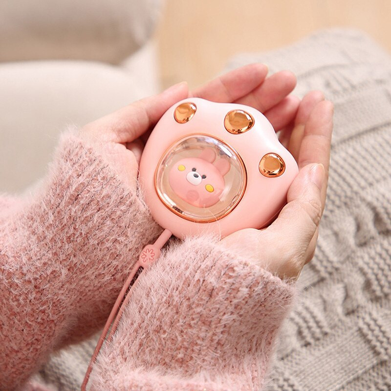 Μίνι χαριτωμένος θερμαντήρας χεριών σε σχήμα νύχι γάτας Επαναφορτιζόμενος ηλεκτρικός θερμαντήρας χεριών USB για χειμερινά υπαίθρια ταξίδια πεζοπορίας Χρήση Power Bank